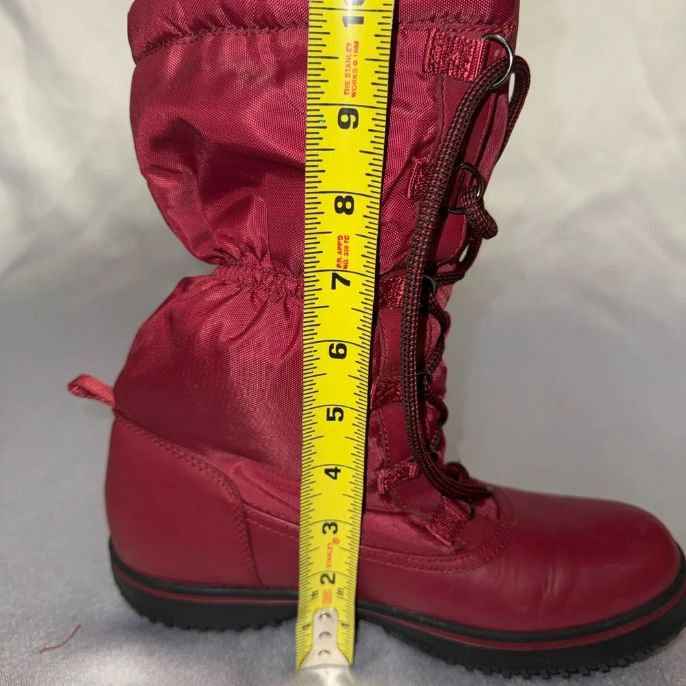 Coach Sage Burgundy Winter Snow Boots 7.5B - Picture 9 of 9